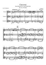 J. S. Bach: Chaconne for Violin Solo. Arr. for 3 Violins